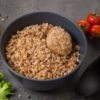 Греча с котлетой